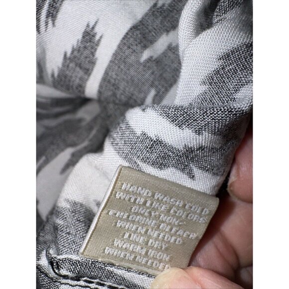 Joan Vass Black & White‎ Peasant Boho 3/4 Rayon Blouse Shirt top M - Picture 6 of 6